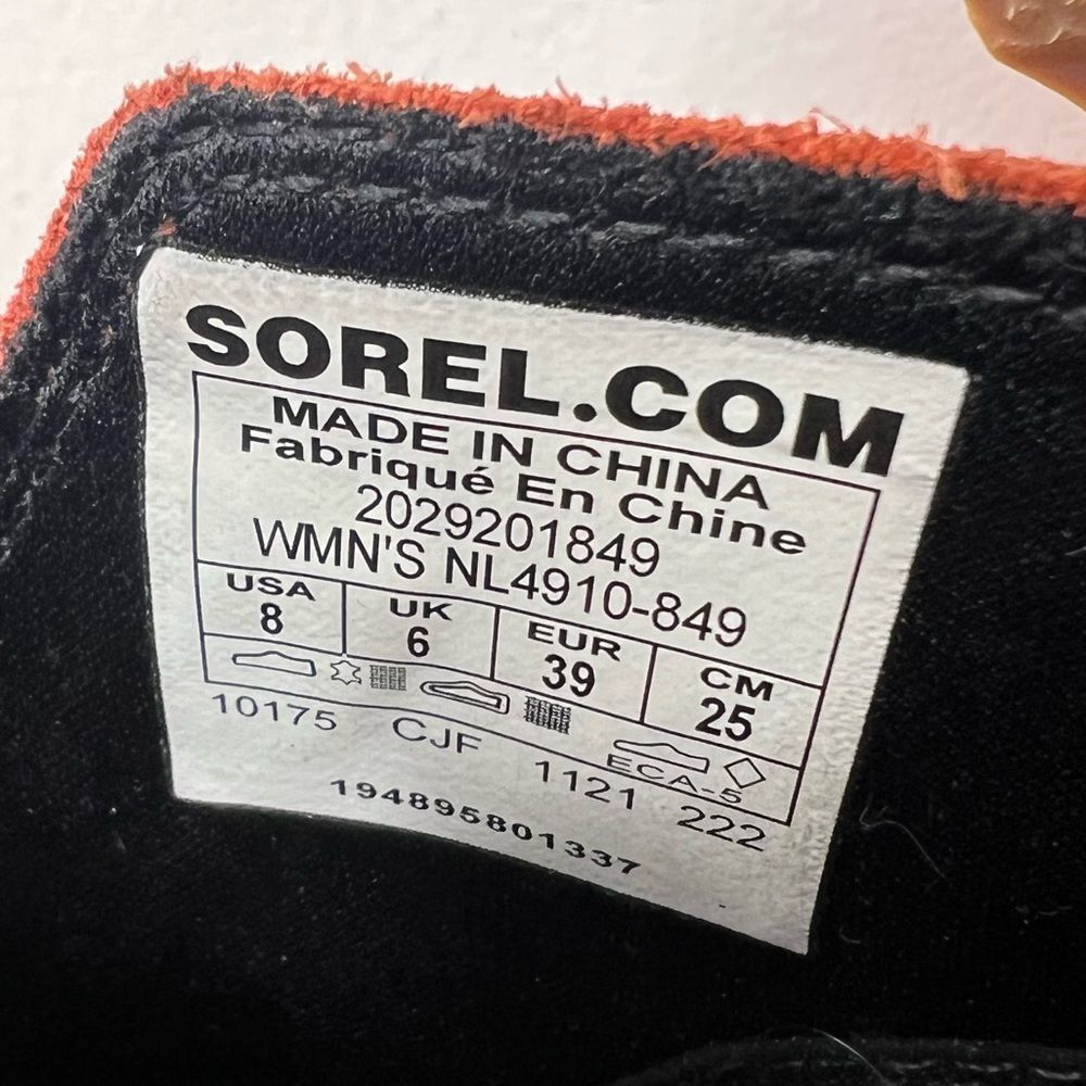 Sorel Wedge Evie Pull On Booties Warp Red Size 8 Suede - Picture 8 of 10